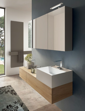 SYN 11 - Vanity unit with mirror by LASA IDEA - view 3